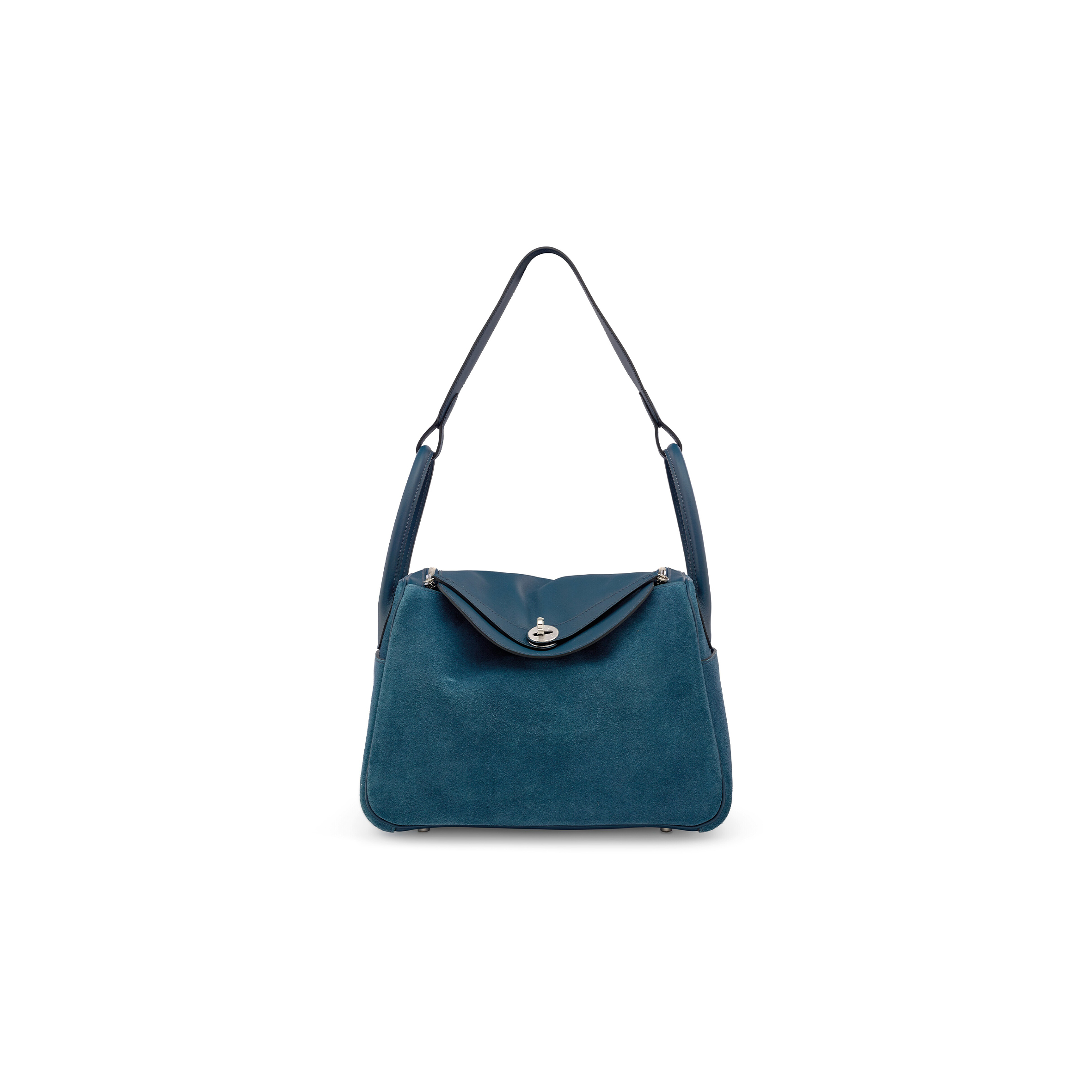 H**me5 master a bleu thalassa swift leather & veau doblis grizzly lindy 30 with palladium hardware (30*21*15cm)